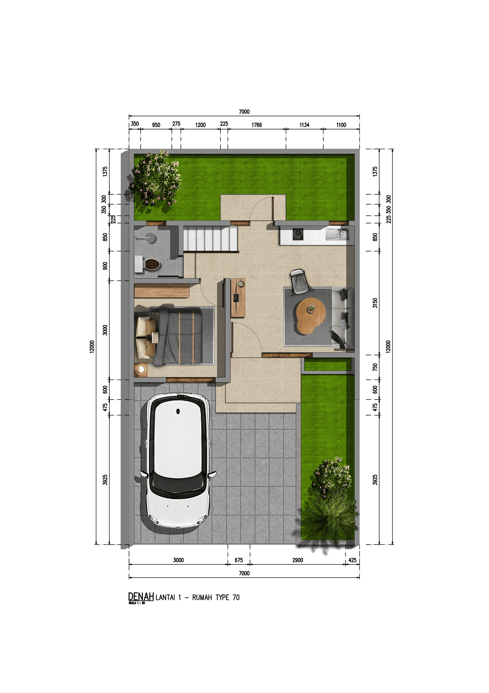 Denah type 60 lt 1