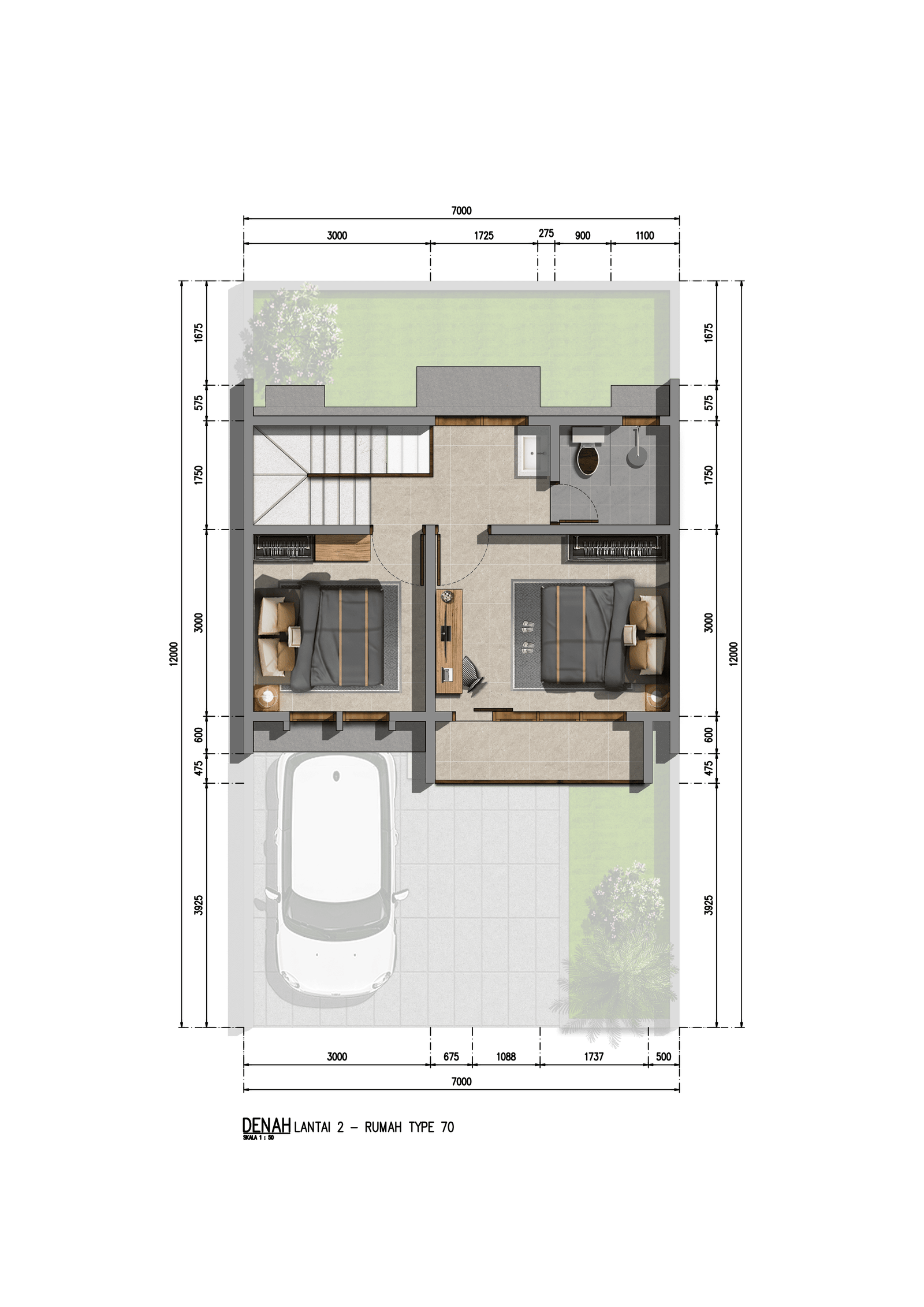Denah type 60 lt 2